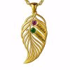 feather of the same lineage Engraved Family Birthstone Necklace