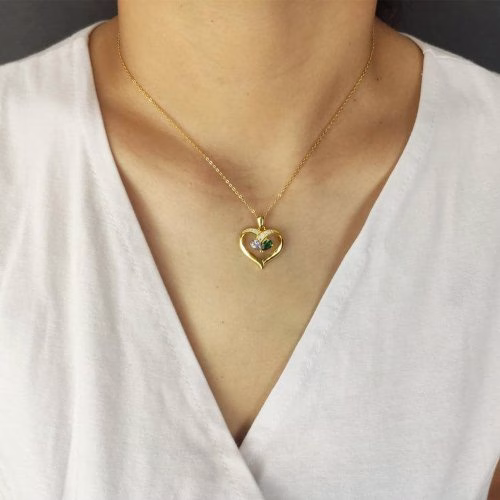 Forever Together Engraved Birthstone Necklace