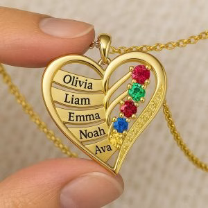 Personalized New artwork 925 Silver Family Necklace