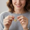 Newest Heart Birthstone Necklaces in 925 Sterling Silver