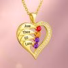 Newest Heart Birthstone Necklaces in 925 Sterling Silver