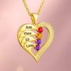 Newest Heart Birthstone Necklaces in 925 Sterling Silver