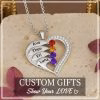 Newest Heart Birthstone Necklaces in 925 Sterling Silver