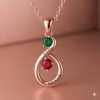 Eternal Bond – Personalized Infinity Birthstone Necklace