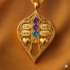 Eternal Family Bond Personalized birthstone  Family Name  necklace