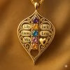 Eternal Family Bond Personalized birthstone  Family Name  necklace