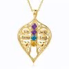 Eternal Family Bond Personalized birthstone  Family Name  necklace