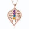 Eternal Family Bond Personalized birthstone  Family Name  necklace