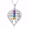 Eternal Family Bond Personalized birthstone  Family Name  necklace