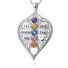Eternal Family Bond Personalized birthstone  Family Name  necklace