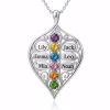 Eternal Family Bond Personalized birthstone  Family Name  necklace