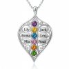 Eternal Family Bond Personalized birthstone  Family Name  necklace