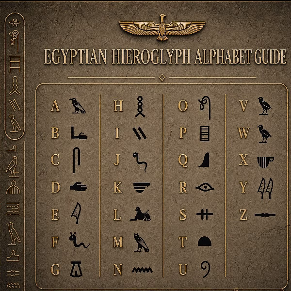 aiji_men Personalized Egyptian Glyph Necklace for Men