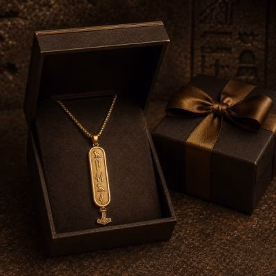 Personalized Egyptian Glyph Necklace for Men