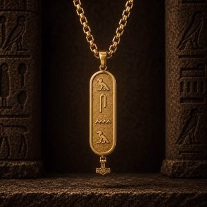 Personalized Egyptian Glyph Necklace for Men