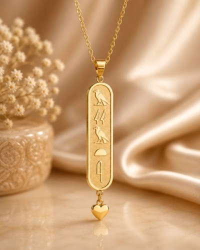 heart-gold Egypt Custom Name Star Jewelry