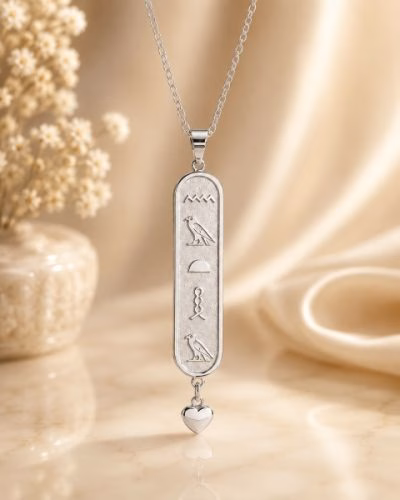 heart-silver Egypt Custom Name Star Jewelry