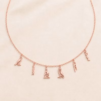 zimu-rose Egypt Custom Name Initial Jewelry