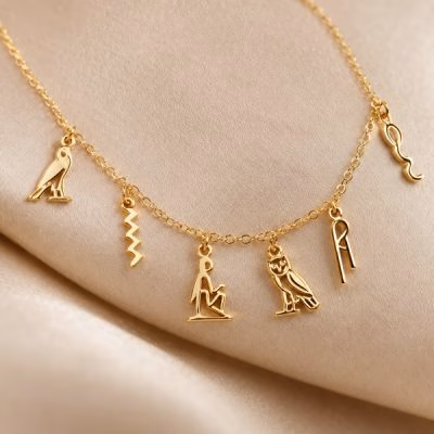 zimu_7 Egypt Custom Name Initial Jewelry
