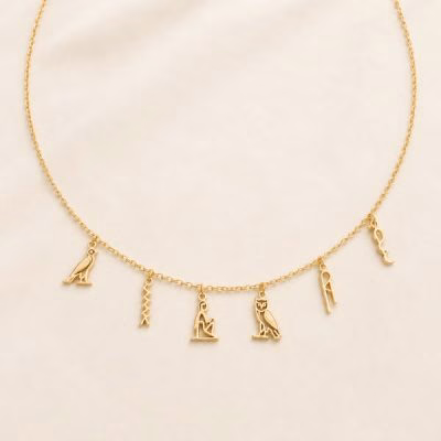 zimu_gold Egypt Custom Name Initial Jewelry