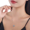 Personalized Heart Birthstone Pendant Necklace with Name Dainty Jewelry