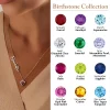 Personalized Heart Birthstone Pendant Necklace with Name Dainty Jewelry